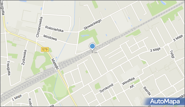 Grodzisk Mazowiecki, Zgromadzona, mapa Grodzisk Mazowiecki