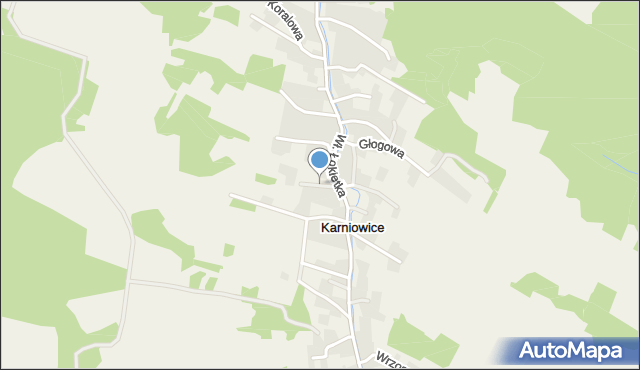 Karniowice gmina Trzebinia, Zgody, mapa Karniowice gmina Trzebinia