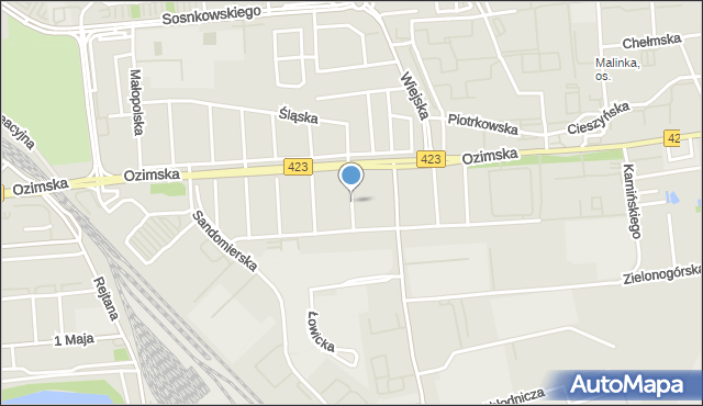 Opole, Zgorzelecka, mapa Opola