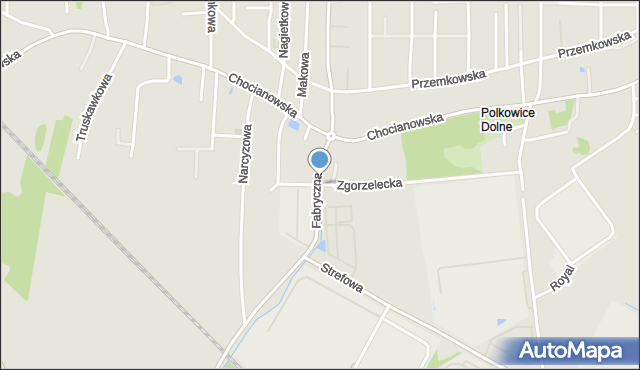 Polkowice, Zgorzelecka, mapa Polkowice