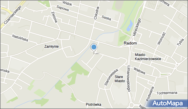 Radom, Zgodna, mapa Radomia