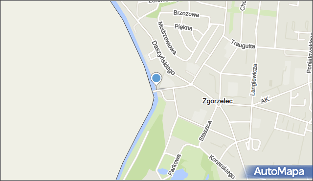 Zgorzelec, Zgorzelec-Gorlitz, mapa Zgorzelec