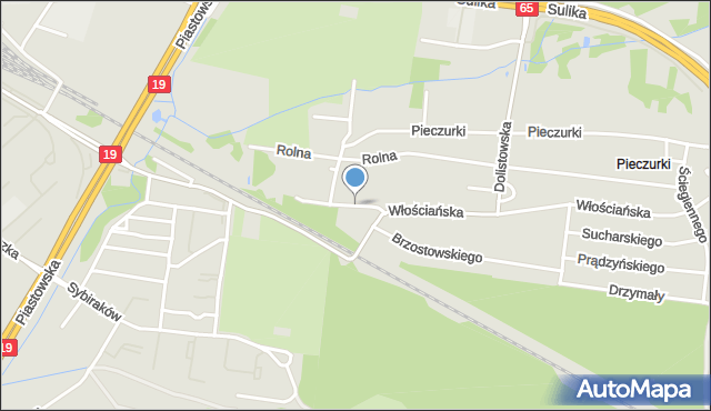 Białystok, Ziemska, mapa Białegostoku