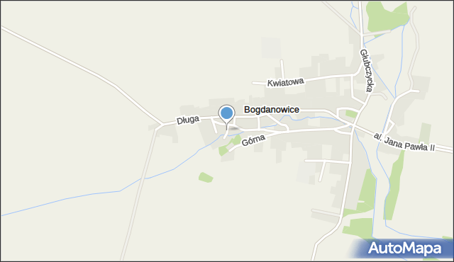 Bogdanowice, Zielona, mapa Bogdanowice