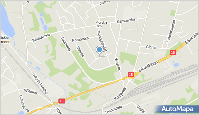 Brodnica, Zielona, mapa Brodnica