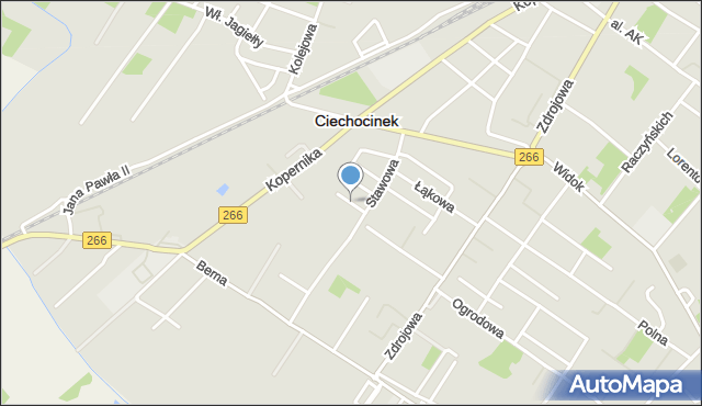 Ciechocinek, Zielona, mapa Ciechocinek