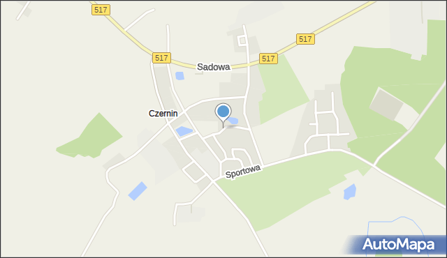 Czernin gmina Sztum, Zielna, mapa Czernin gmina Sztum