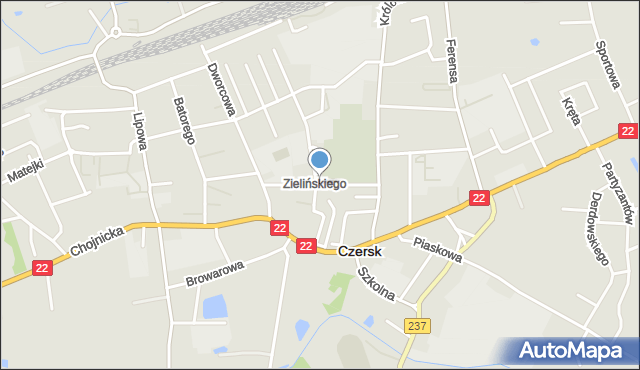 Czersk powiat chojnicki, Zielińskiego, dr., mapa Czersk powiat chojnicki