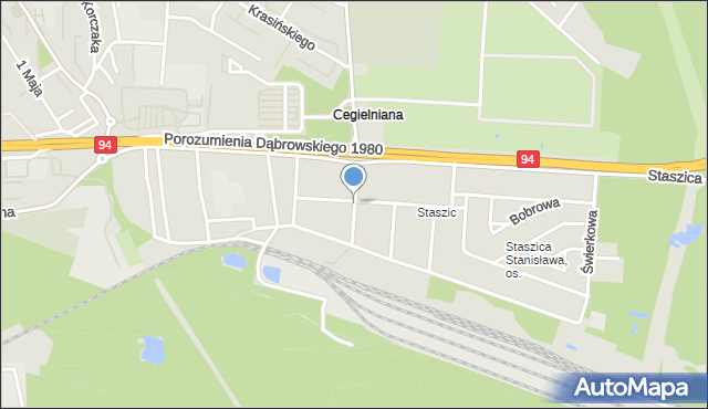 Dąbrowa Górnicza, Ziemby Jana, mapa Dąbrowa Górnicza