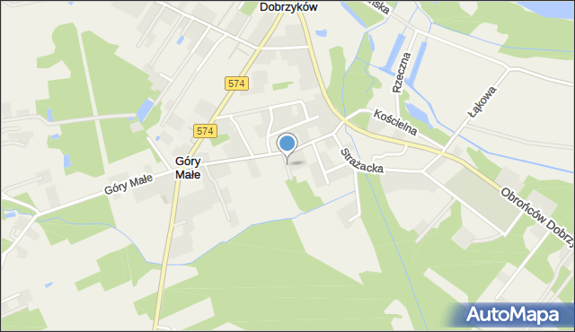 Dobrzyków, Zielona, mapa Dobrzyków