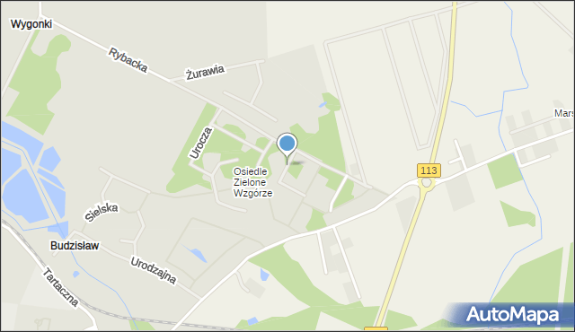 Goleniów, Zielna, mapa Goleniów