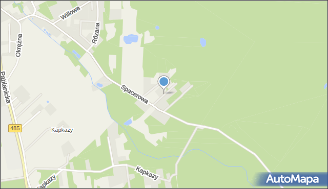Huta Dłutowska, Zielona, mapa Huta Dłutowska