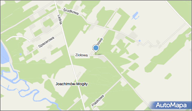 Joachimów-Mogiły, Ziołowa, mapa Joachimów-Mogiły