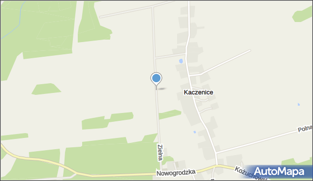 Kaczenice, Zielna, mapa Kaczenice