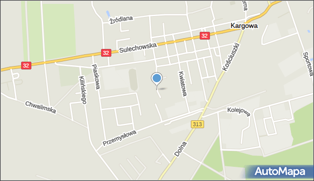 Kargowa, Zielona, mapa Kargowa