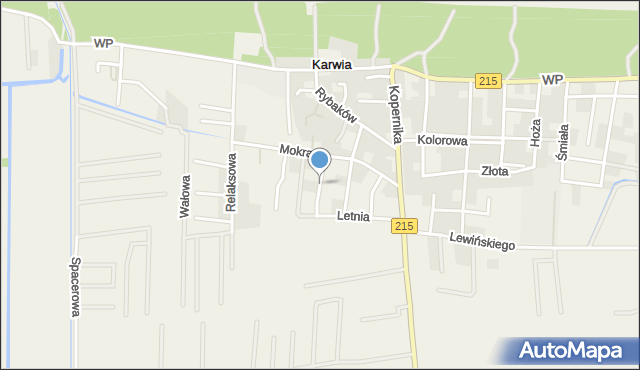 Karwia, Zimowa, mapa Karwia