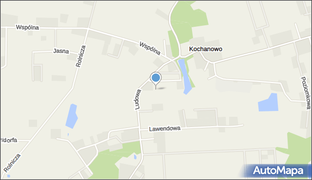 Kochanowo gmina Luzino, Zielona, mapa Kochanowo gmina Luzino
