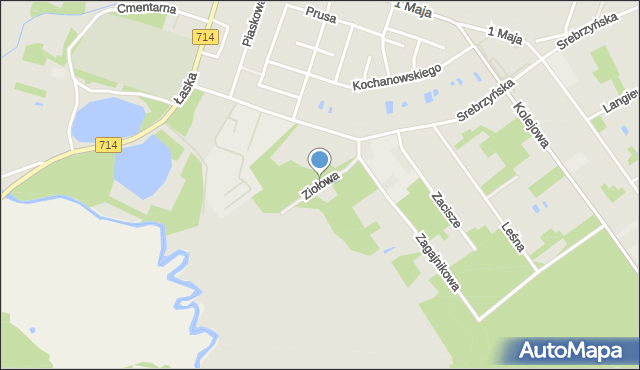 Konstantynów Łódzki, Ziołowa, mapa Konstantynów Łódzki