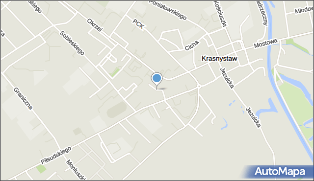 Krasnystaw, Zielona, mapa Krasnystaw