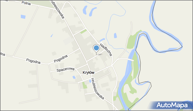 Kryłów, Zielona, mapa Kryłów