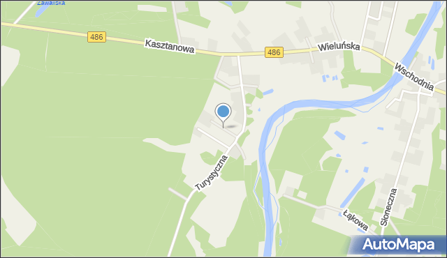 Krzeczów gmina Wierzchlas, Zielona, mapa Krzeczów gmina Wierzchlas