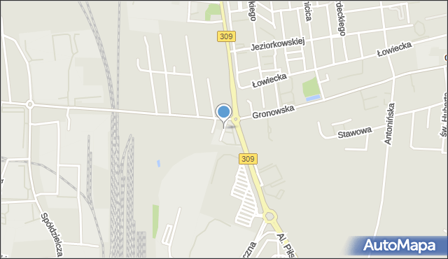 Leszno, Zimowa, mapa Leszno