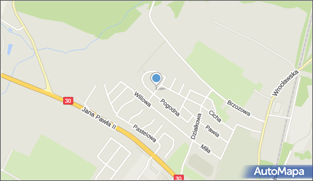 Lubań, Zielona, mapa Lubań