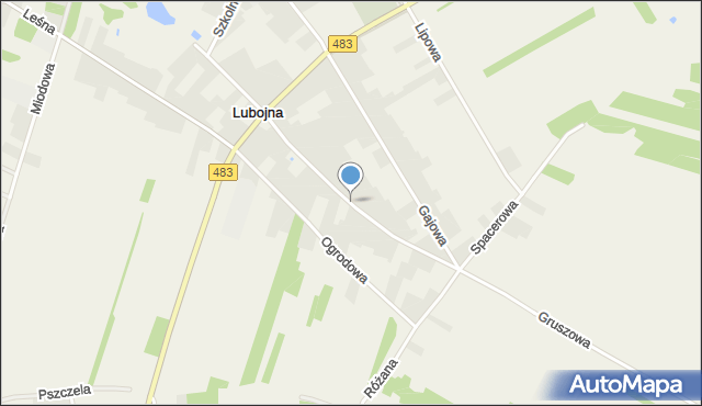 Lubojna, Zielona, mapa Lubojna