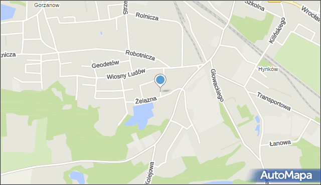 Lubsko, Zielna, mapa Lubsko