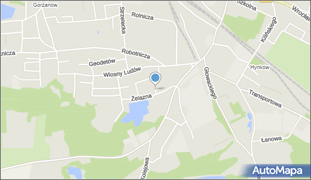 Lubsko, Zielna, mapa Lubsko