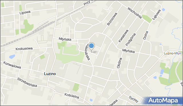 Luzino, Zielona, mapa Luzino