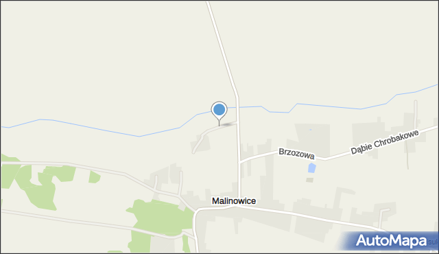 Malinowice, Zielona, mapa Malinowice