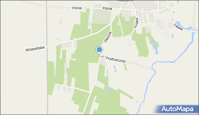 Marzenin gmina Sędziejowice, Zielona, mapa Marzenin gmina Sędziejowice
