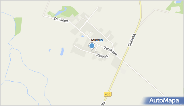 Mikolin, Zielona, mapa Mikolin