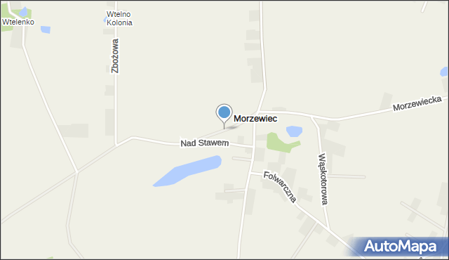 Morzewiec, Ziemiańska, mapa Morzewiec