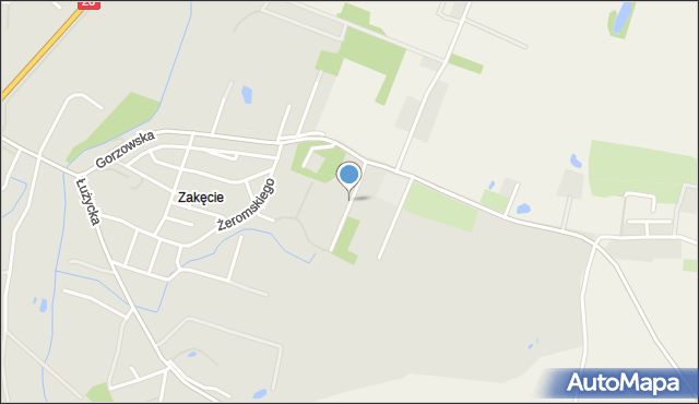 Myślibórz, Zielone Wzgórze, mapa Myślibórz