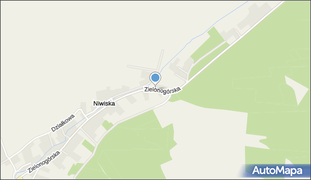Niwiska gmina Nowogród Bobrzański, Zielonogórska, mapa Niwiska gmina Nowogród Bobrzański
