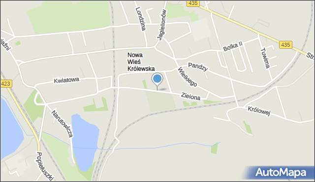 Opole, Zielona, mapa Opola