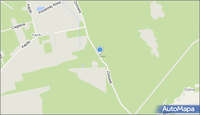 Osieck, Zimowa, mapa Osieck