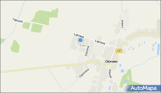 Otorowo gmina Szamotuły, Zielona, mapa Otorowo gmina Szamotuły