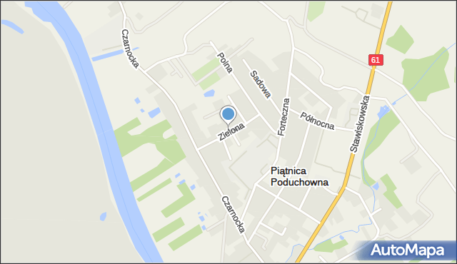 Piątnica Poduchowna, Zielona, mapa Piątnica Poduchowna