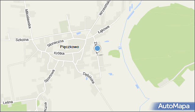 Pięczkowo, Zielona, mapa Pięczkowo