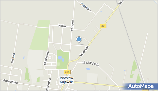 Piotrków Kujawski, Zielona, mapa Piotrków Kujawski