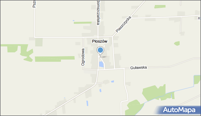 Płoszów, Zielona, mapa Płoszów