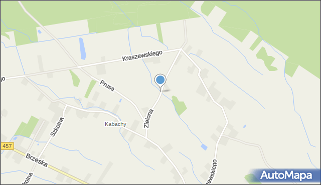 Popielów powiat opolski, Zielona, mapa Popielów powiat opolski