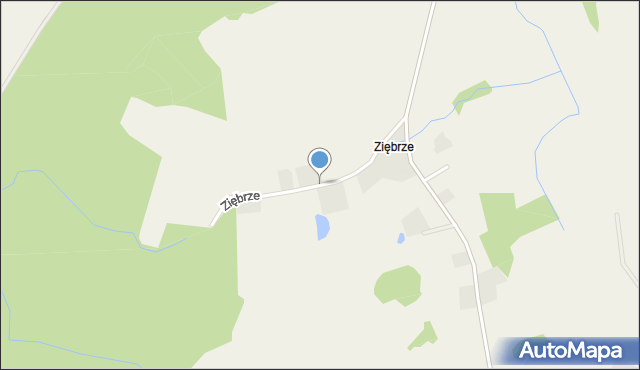 Popowo gmina Będzino, Ziębrze, mapa Popowo gmina Będzino