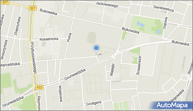 Poznań, Ziętary Jarosława, mapa Poznania