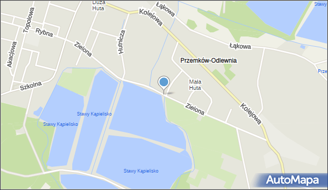 Przemków, Zielona, mapa Przemków