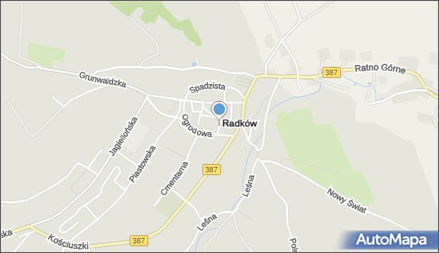 Radków powiat kłodzki, Zielona, mapa Radków powiat kłodzki