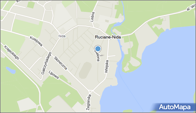 Ruciane-Nida, Zielona, mapa Ruciane-Nida